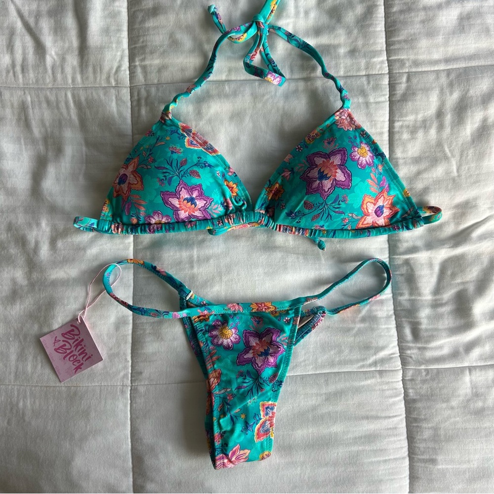 NWT Bikini Block Original Cheeky Set - Catalina